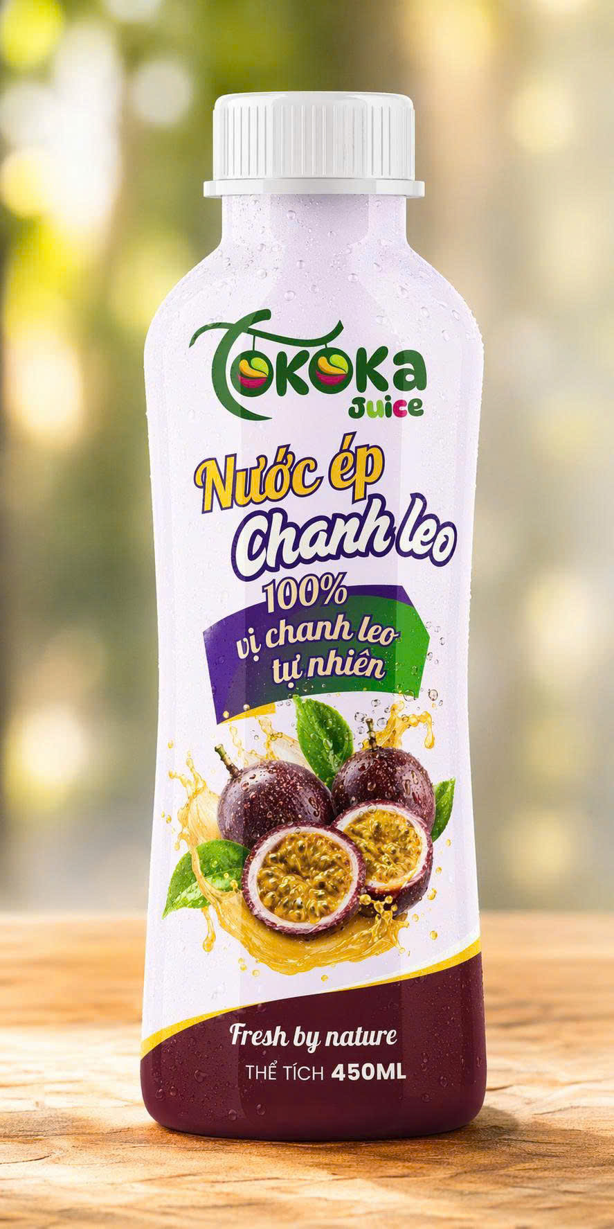 Nước ép chanh leo Tokoka - 100% vị chanh leo tự nhiên - 450ml